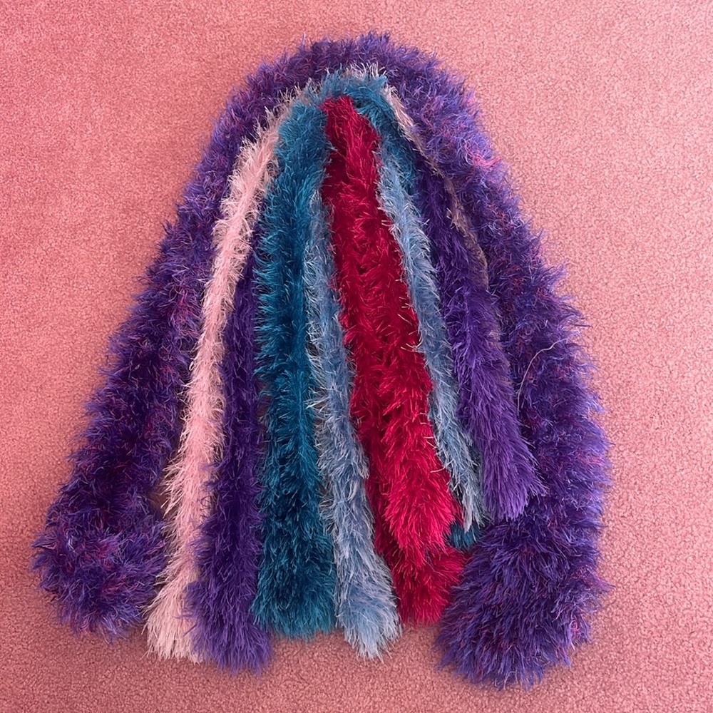 Handmade Scarves 6 Colors and Lengths Pink, Blue, Purple